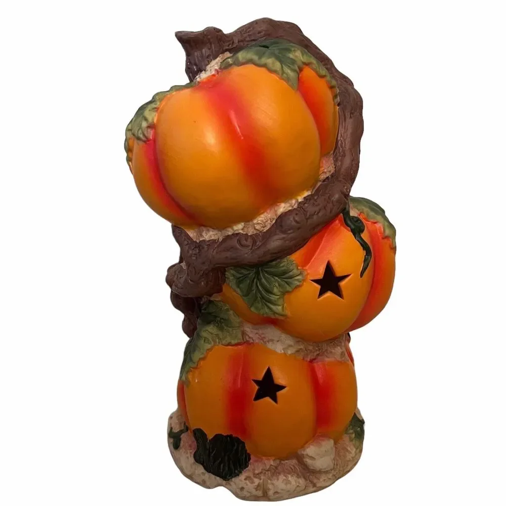 Vintage Halloween‎ Lamp Pumpkin Patch Stack Decoration ~ WORKS!